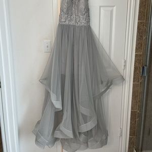 Silver formal gown